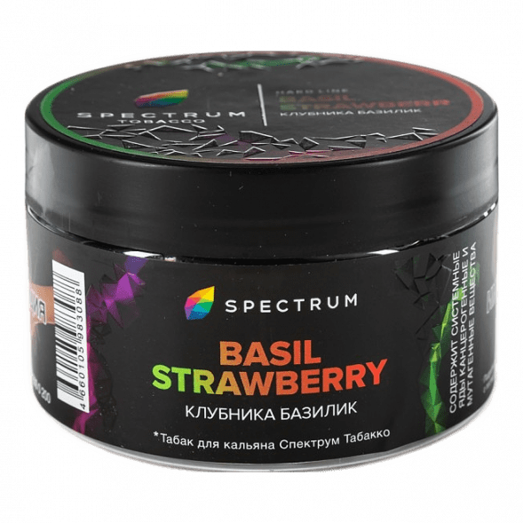 Табак Spectrum Hard - Basil Strawberry (Клубника Базилик, 200 грамм) купить в Красноярске