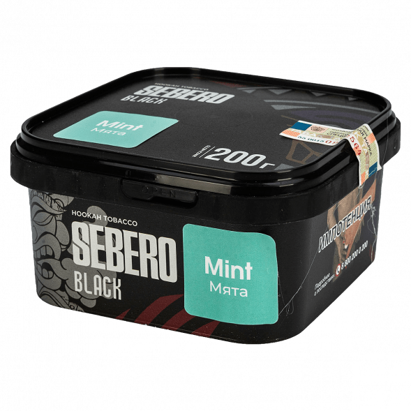 Табак Sebero Black - Mint (Мята, 200 грамм) купить в Красноярске