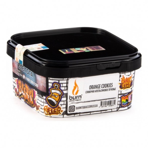 Табак Burn - Orange Cookies (Сливочно-апельсиновое Печенье, 200 грамм) купить в Красноярске