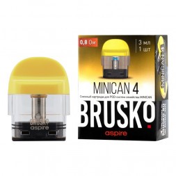 Сменный картридж Brusko - Minican 4 (0.8 Ом, Желтый)