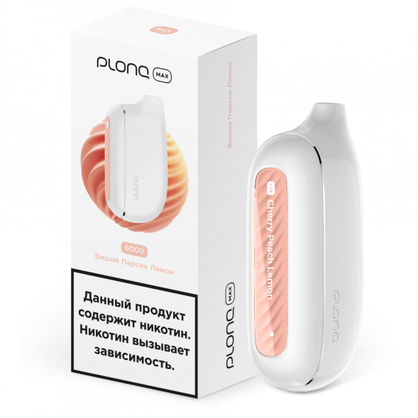 PLONQ MAX - Вишня Персик Лимон (6000 затяжек) купить в Красноярске
