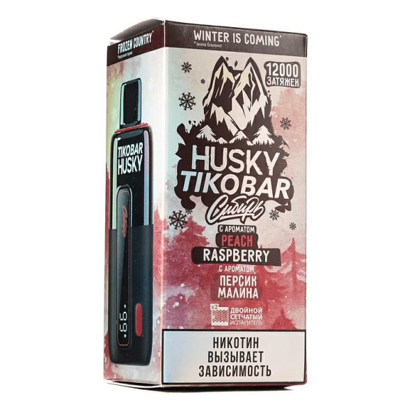 TIKOBAR HUSKY Сибирь - Персик Малина (Peach Raspberry, 12000 затяжек) купить в Красноярске