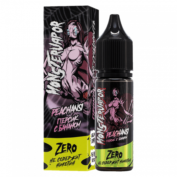 Жидкость Monsterwapor Zero - Peachansi (Персик с Бананом, 30 мл, без никотина) купить в Красноярске