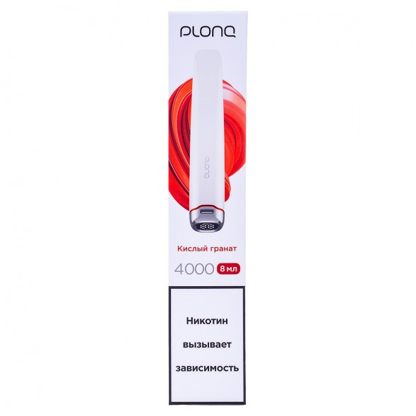 PLONQ PLUS PRO - Кислый Гранат (Sour Pomegranate, 4000 затяжек) купить в Красноярске