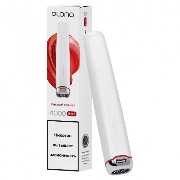 PLONQ PLUS PRO - Кислый Гранат (Sour Pomegranate, 4000 затяжек) купить в Красноярске